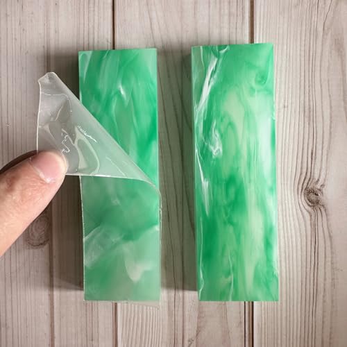 Uotowell Pre-Cut Epoxy Resin Scales Blanks for Decorative Inlays in Guitar Bodies, Necks, Engraved Knife Handle and Gun Grips - Amber