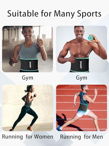 SYXUPAP Waist Trimmer for Women and Men,Waist Trainer for High-Intensity Training & Workouts, Size M Turquoise