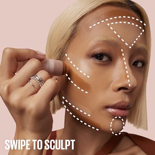 Maybelline Lifter Stix Multi-Use Face Stick - Contour, Bronzer, Concealer and Foundation Stick, All-In-One Creamy Face Makeup with Cranberry Seed Oil, 55, 1 Count