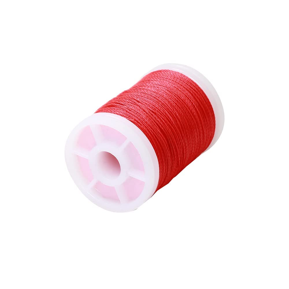 SOPOGER Archery Bow String Serving Thread 131 yard/120 m Durable Nylon Bowstring Serving Thread for Compound Recurve Bow Tying Peep Sight Nock Point (Red)