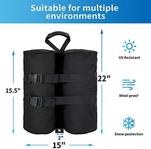 Plus Size Weight Bags(240 lbs) for Pop up Canopy Tent, 1680D Heavy Duty Leg Weights Sand Bags for Instant Outdoor Sun Shelter Canopy, Set of 4