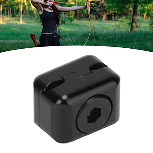 Qiilu Drop Away Arrow Rest Clamp Buckle Arrow Rest Clamp Buckle Aluminum Alloy Arrow Rest Cable Clamp Buckle Metal Fastener Clip Archery Bowstring Adjustment Knob for Compound Bow Drop (Black)