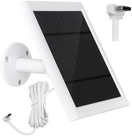 Ring Doorbell Solar Panel - 4W Charger, Compatible with Battery Doorbells, Type-C Charging Port, 9.84ft Cable