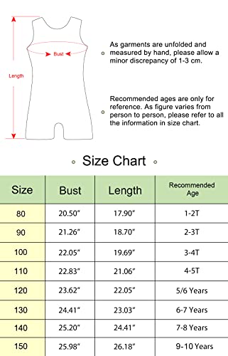 HOZIY Girls Gymnastics Leotards Size 6-7 6/7 Leotards With Shorts for Kids Dance Apparel
