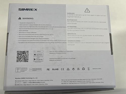 Simrex Drone With 1080P FPV Camera for Adults - Quadcopter Drone with Hover Stable, Foldable Mini Drones With One Key Start, Waypoint Fly, Headless Mode, Auto-Follow, 3D Flip, 3 Speeds, 2 Batteries, Easy for Beginners