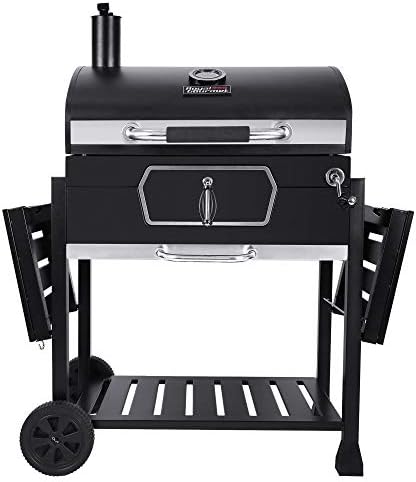 Royal Gourmet CD2030AN 30-Inch Charcoal Grill, Deluxe BBQ Smoker Picnic Camping Patio Backyard Cooking, Black, Large
