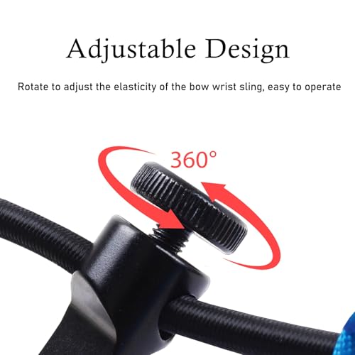 Archery Bow Wrist Sling, 550 Paracord Strap for Compound Bow & Recurve (Black)