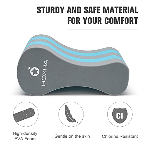 Pull Bouy Leg Float, EVA 5 Layer Swimming Pull Float Training Aid Sports Upper Bpdy Aqua Fitness for Adult, Beginners (Green&Grey)