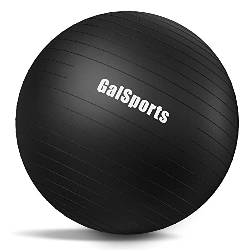 GalSports Yoga Ball Exercise Ball for Working Out, Anti-Burst and Slip Resistant Stability Ball, Swiss Ball for Physical Therapy, Balance Ball Chair, Home Gym Fitness