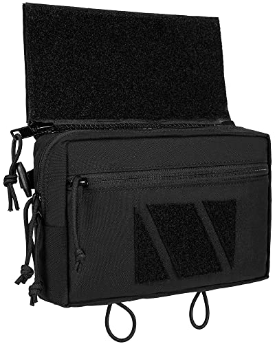 OneTigris Tactical Drop Pouch, Dangler Pouch PLUS1S Admin Pouch Tactical Tool Pouch with Hook and Loop Panel for Tactical Vest Chest Rig Plate Carrier Tactical Gear