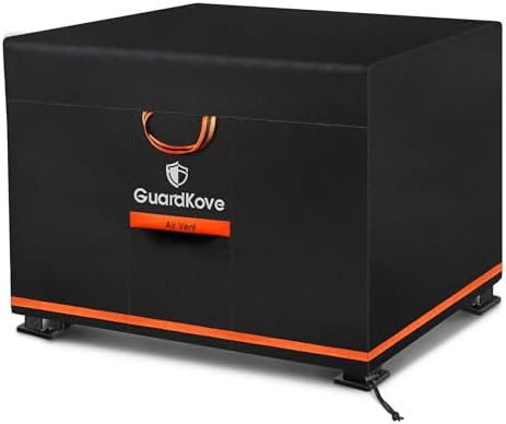 Fire Pit Cover Square 32 Inch [2025 Upgraded 1000D Heavy Duty Fabric] for 29”- 32” Fire Pit/Table, Waterproof Tear & Fade Resistant Firepit Cover with Buckle, Drawstring (32”L x 32”W x 24”H, Black)