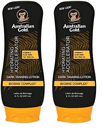 Australian Gold Dark Tanning Accelerator Lotion, 2020 Formula, 8 Fluid Ounce, Classic Cocoa Dreams (Pack of 2)