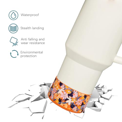 HEYSKAY 2pcs Protective Flask Silicone Boot Base for Stanley Quencher Adventure 40oz & Stanley IceFlow 20oz 30oz Tumbler, and Compatible with 12-24oz Hydro Sport Water Bottles,Yeti and More