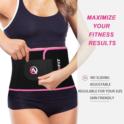 Viyafit Waist Trimmer Belt, Premium Waist Trainer for Women & Men Pink