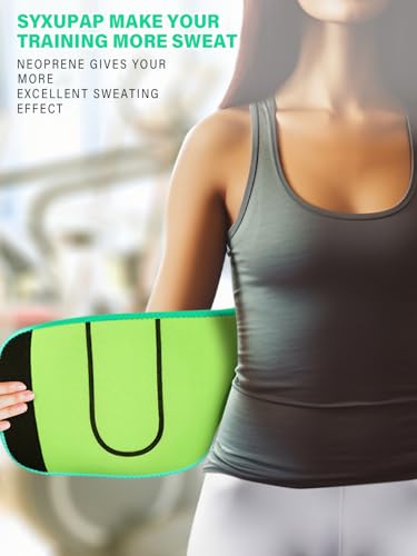 SYXUPAP Waist Trimmer for Women and Men,Waist Trainer for High-Intensity Training & Workouts, Size M Turquoise