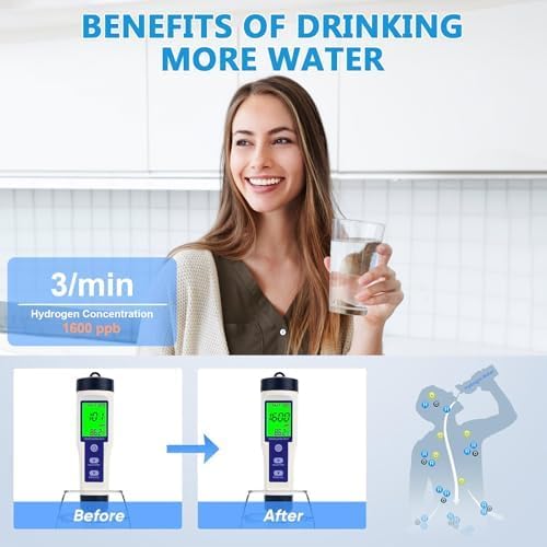 Hydrogen Water Bottle,Rechargeable Hydrogen Water Bottle Generator, Portable Hydrogen Water Ionizer Machine for Sports & Outdoors
