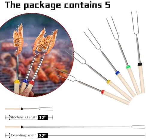 Fire Pit Spark Screen, Outdoor 36 Inch Round Fire Pit Screen with Foldable Hook and Marshmallow Sticks, Heavy Duty Steel Mesh Fire Pit Cover for Backyard, Beach, RV Camping