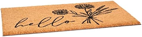 Calloway Mills Wildflower Bouquet Doormat, (Tan/Black, 17" x 29" x 0.60")