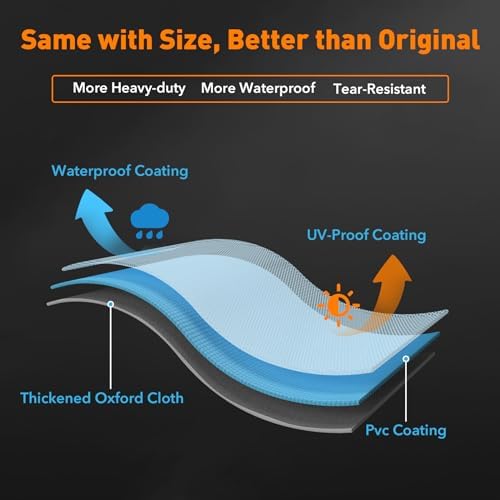 ZBXFCSH Heavy Duty ZGC-02B Full Length Grill Cover Compatible with Z Grill 700 Serial Wood Pellet Grills and Compatible with ZPG-450A ZPG-550B Grills