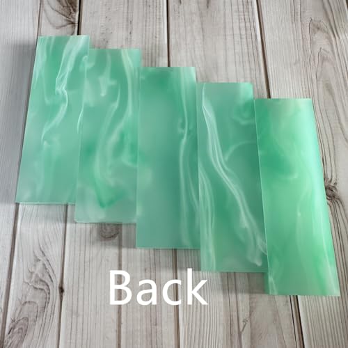 Uotowell Pre-Cut Epoxy Resin Scales Blanks for Decorative Inlays in Guitar Bodies, Necks, Engraved Knife Handle and Gun Grips - Amber