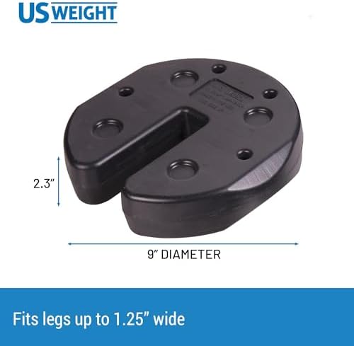US Weight 30 Pound Canopy Weight Set of 4 with No-Pinch Design - Easy Installation and Removal to Secure Tents, Canopies, and Umbrellas at Outdoor Events
