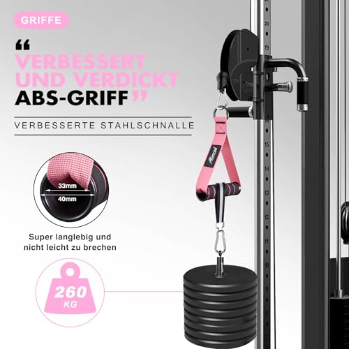 Gym Equipment, Gym Exercise Handles, Cable Attachments for Gym, Replacement Handle Attachments for Cable Machine Pulleys, Resistance Band and Strength Trainer, Pull Down Workout Accessories