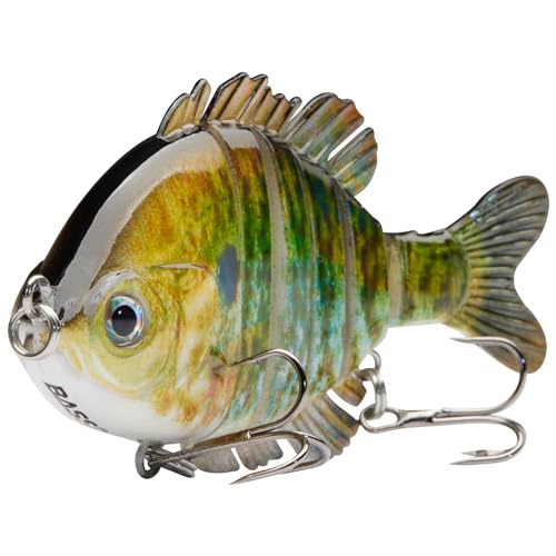 BASSDASH SwimPanfish Multi Jointed Panfish Bluegill Swimbaits Hard Topwater Bass Lures Fishing Lure Crank Saltwater 3.5in/0.85oz