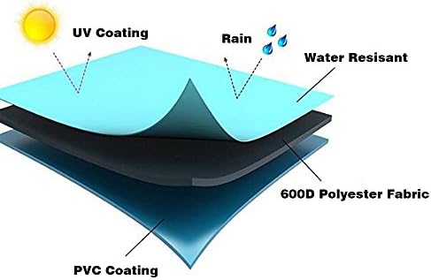 Vailge Rectangular/Oval Patio Table Cover, Heavy Duty and Waterproof Outdoor Lawn Patio Furniture Covers, Large Beige & Brown