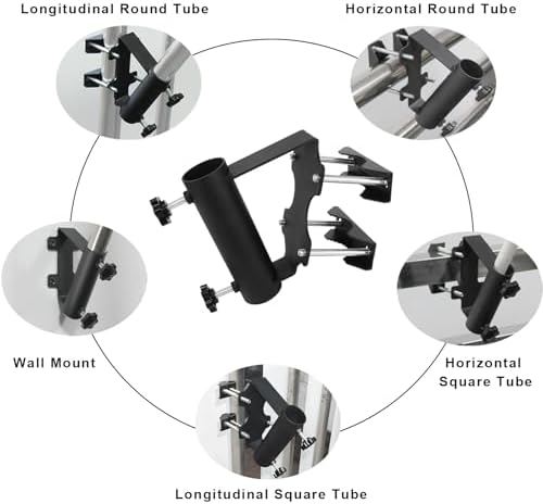 Heavy Duty Flagpole Mount Bracket for Balcony Railing Truck Flag Pole Holder Clamp,Flag Pole Holder Bracket Wall Mounted,Horizontal and Vertical Railings Installation,Strong and Rust Free