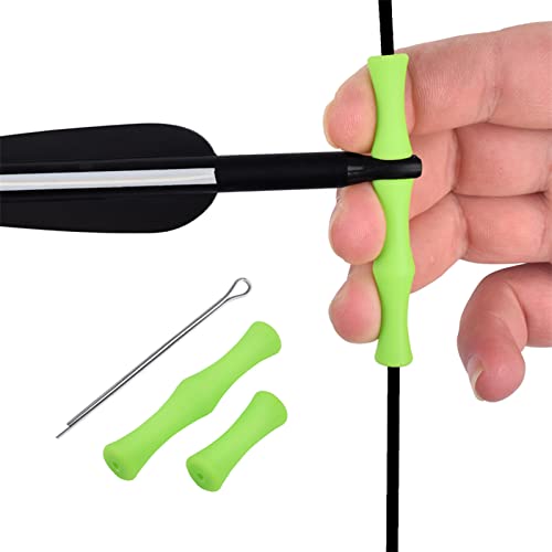 EOUS Bow String Finger Savers Archery Recurve Bow Finger Guard String Fingers Roller Rubber,Green