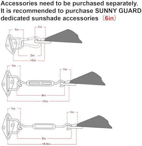 SUNNY GUARD Sun Shade Sail 16'x16'x16' Triangle Sand UV Block Sunshade for Backyard Yard Deck Patio Garden Outdoor Activities and Facility(We Make Custom Size)