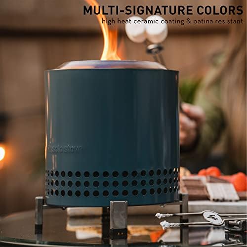Solo Stove Mesa XL, 7 Inch Tabletop Fire Pit with Stand - Smokeless, Stainless Steel Fire Pit for Camping, Outdoor & Patio- Wood Burning or Pellet Fueled Portable Bonfire, 2.3lbs, Water