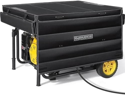 Generator Covers While Running, 100% Waterproof Heavy Duty Tarps Generator Tent, Portable Outdoor Generator Enclosure for Most 4000w~13000w Generators, Black