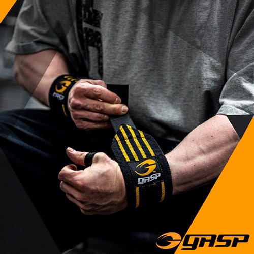 Gasp Hardcore Wrist Wraps 13” | Weightlifting Wrist Support for Men & Women | Best Gym Wrist Straps with Thumb Loop for Powerlifting Competition, Strength Training, Bodybuilding