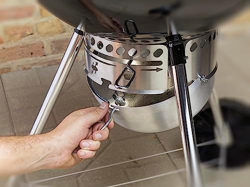 Weber 22-1/2-Inch One-Touch Cleaning System Kit for Grills, Silver