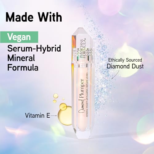 Physicians Formula Mineral Wear Diamond Lip Plumper Gloss, Dermatologist Tested Pink Radiant Cut