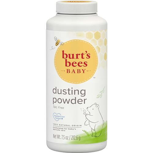 Burt's Bees Baby Dusting Powder, 100% Natural Origin, Talc-Free, Pediatrician Tested, 7.5 Ounces, Pack May Very