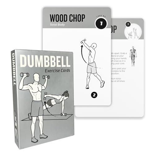 MOVASEE Bodyweight Workout Cards, 62 Exercises Cards Deck Large Size 5" x 3.5" Fitness Cards for Women & Men, Beginner Fitness Guide to Training Exercises at Home or Gym