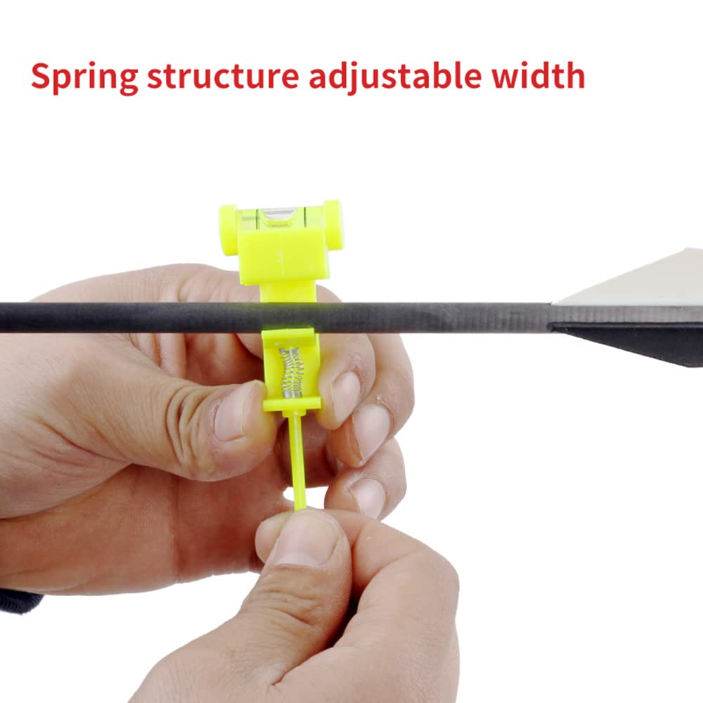 SOPOGER Archery Multifunctional Bow Level Tuning and Mounting String 3D Printing Compound Bow Sight Tuning Bubble Level Combos Tool Kit for Compound Bows (Yellow)