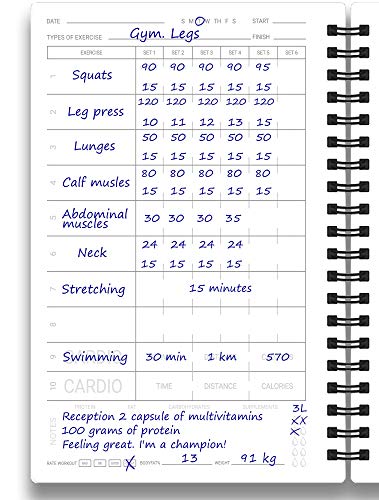 Fitness Journal & Workout Planner - Designed by Experts Gym Notebook, Workout Tracker, Exercise Log Book for Men Women - Red
