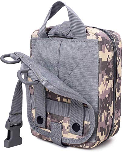 Molle First Aid Pouch Empty, Rip Away Medical Pouch, Molle Ifak Pouch, ACU Tactical EMT Pouches Bag Only for Hiking Camping