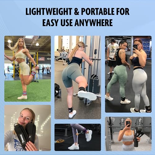 DMoose ankle cuffs - One Size Fit with Premium Padding, leg attachment for cable machine, workout ankle straps, Booty Workouts, Leg Extension, Hip Abductors