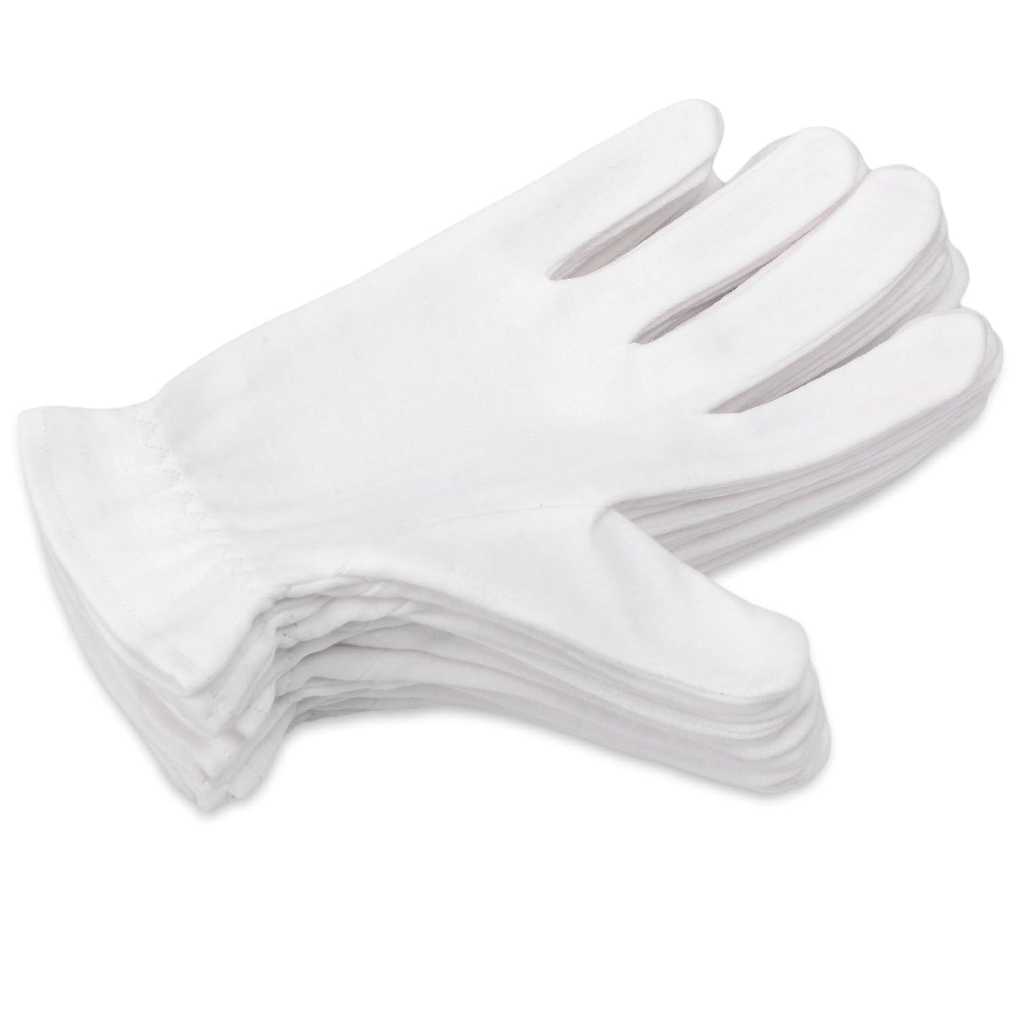 Selizo 6 Pairs 100% White Cotton Gloves for Eczema, Moisturizing Gloves for Dry Hands Overnight Women, Moisture Sleeping Spa Lotion Hand Cream Gloves for Eczema Dry Cracked Hands Sensitive Skin