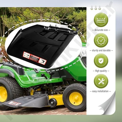 AUC11996 Discharge Chute Kit Compatible with John Deere D 100 105 110 120 130 140, E 100 110 120, X 126 166, Z 225 245, LA 115 125 135, for 42" 48" Lawn Tractors GY22100, GY20443, GY21901, GY22029