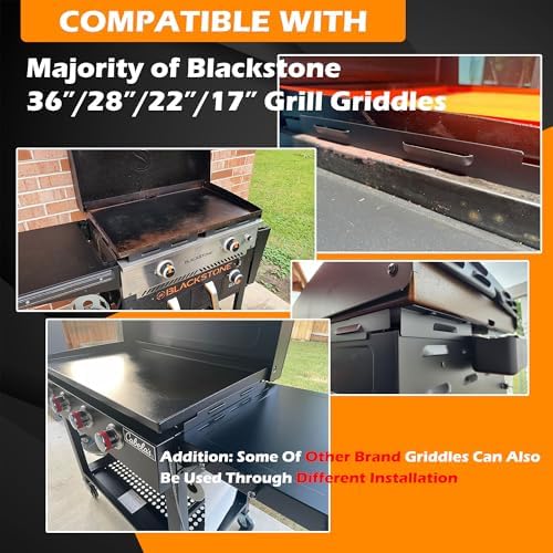 Wind Guards for Blackstone 28 inch Griddle, Magnetic Wind Screens, Blackstone Griddle Accessories, Fit with Hood, Rear Grease Cup and Side Shelf, Heat Shield for Side Table, Grilling Gifts, Black