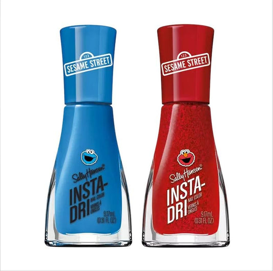 Sally Hansen Insta-Dri Sesame Street Nail Polish Collection - Elmo Loves Hue & C is for Color Duo - 0.31 fl oz.