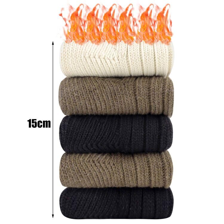 Belloxis 5 Pairs Alpaca Socks Women Wool Socks for Women Thermal Socks Winter Socks Warm Socks Cozy Socks Thick Socks Women Socket Set Boot Socks Birthday Gifts for Women