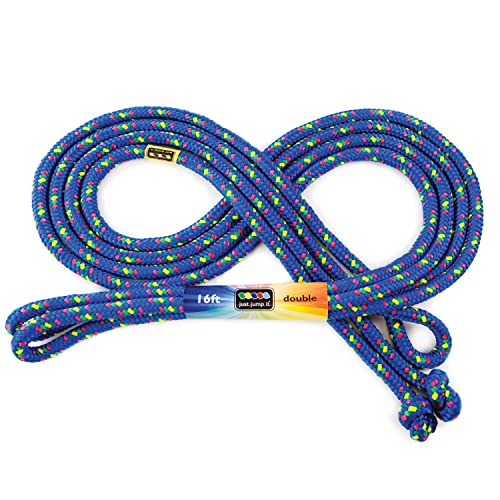 Just Jump It Blue Confetti 16' Jump Rope - Double Dutch Jump Rope - Agility Play