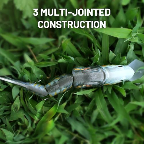 HANDING 3PCS Lifelike Multi-Jointed Swimbait, Bass Fishing Lure for Freshwater and Saltwater, Slow Sinking, Mustad Hook, Angler's Gift, for Pike Largemouth Bass, 1/2oz, 3/4oz and 1 1/4oz