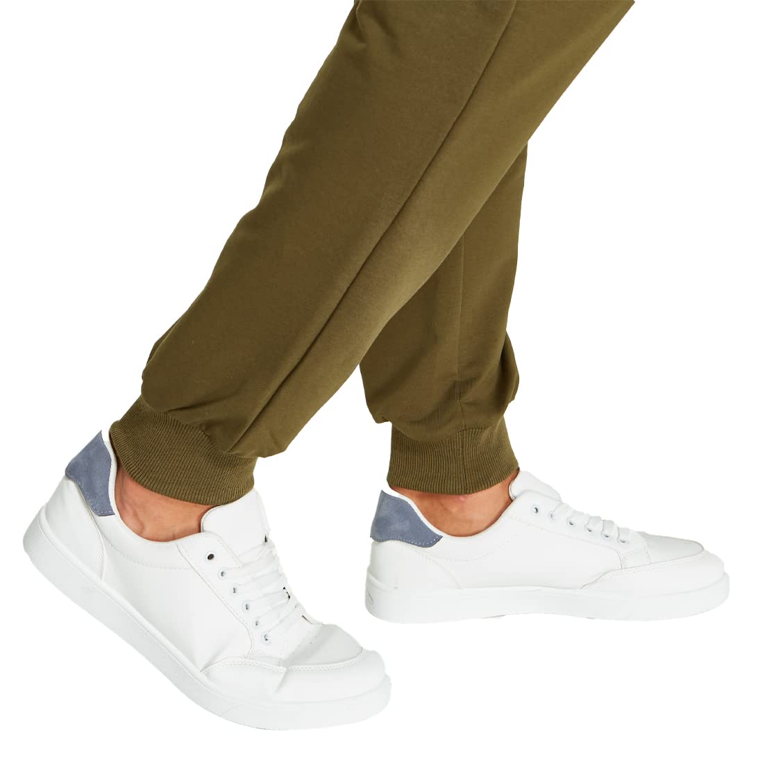 STICKON Mens Casual Joggers Sweatpants Closed Bottom Athletic Track Pants Winter Lounge Sweat Pants for Men with Zipper Pockets Green M